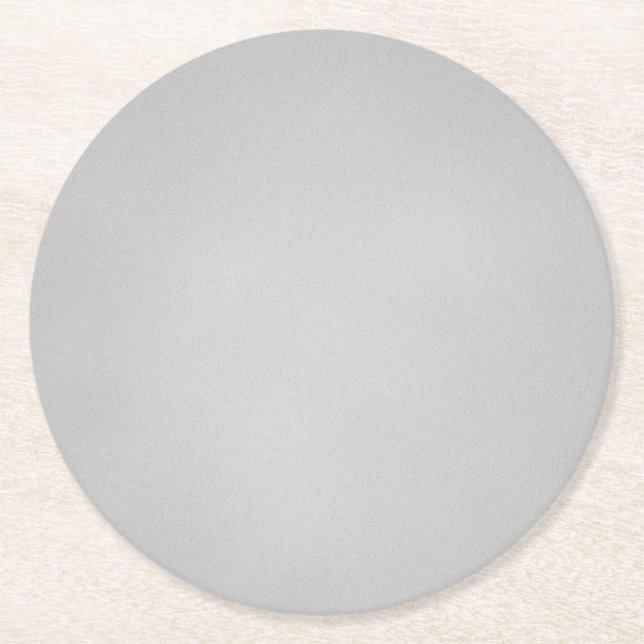 Artsy Grey Grainy Texture Round Paper Coaster (Front)