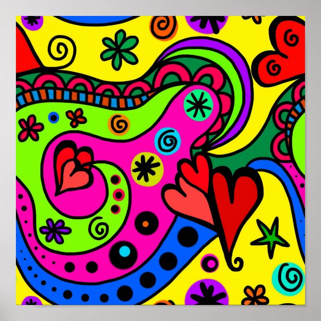 Artsy Heart Design Poster (Front)