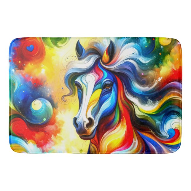 Artsy Horse Bath Mat (Front)