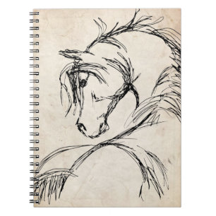 Artsy Horse Head Sketch Notebook