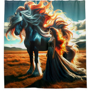 Artsy Horse Shower Curtain