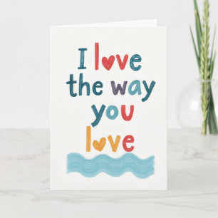 Artsy I Love You Message Card