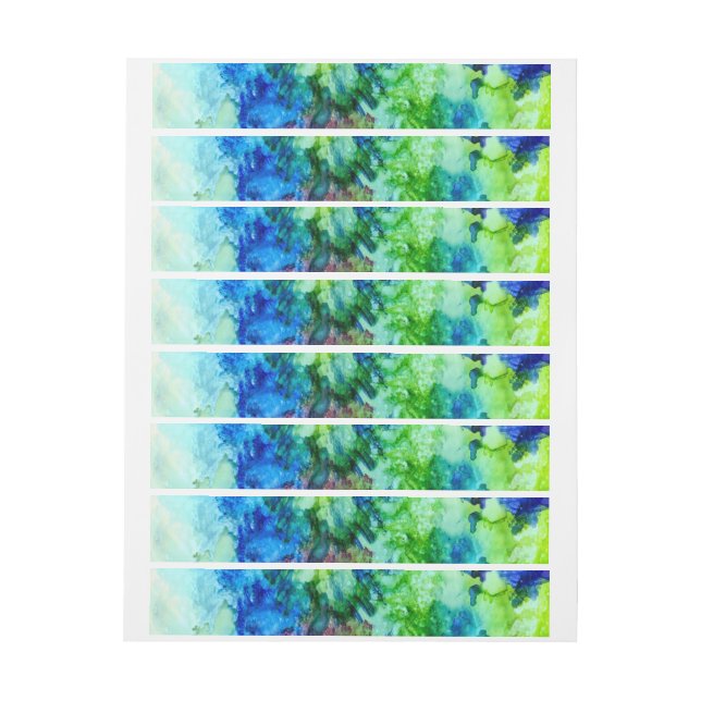 Artsy inky splashy wraparound label  (Sheet)