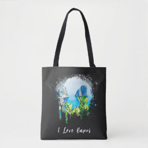 *~*  Artsy ITALIA CAPRI Island  Italian Tote Bag