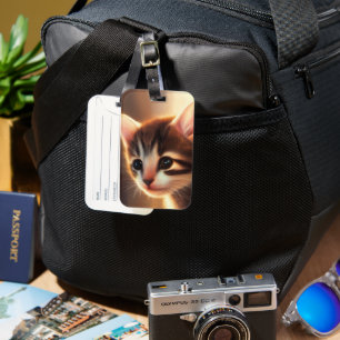 Artsy Kitten Luggage Tag