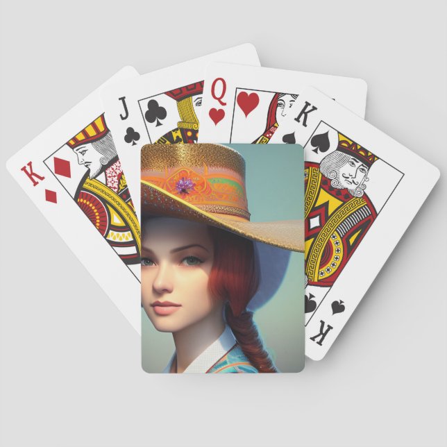 Artsy Lady Playing Cards (Back)