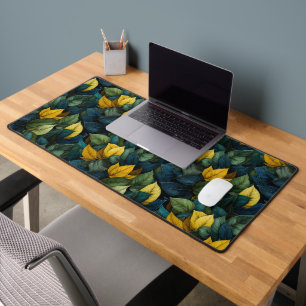 Artsy Leaves Design Desk Mat