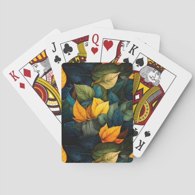 Artsy Leaves Playing Cards (Back)