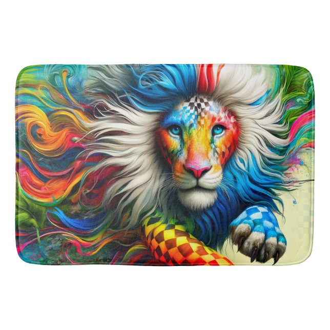 Artsy Lion Bath Mat (Front)