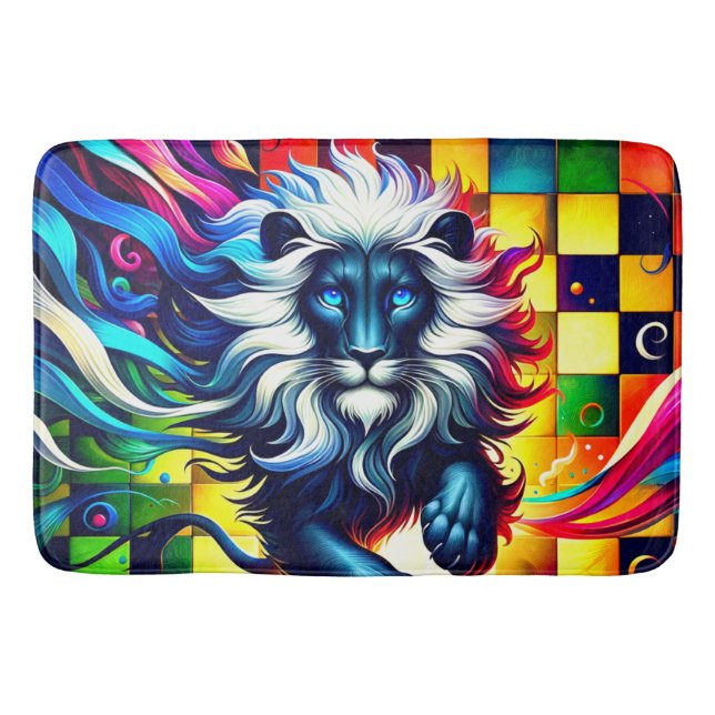 Artsy Lion Bath Mat (Front)