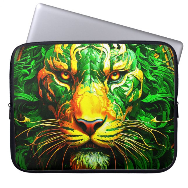 Artsy Lion Laptop Sleeve (Front)