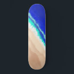 Artsy Modern Blue Teal Sandy Beach Watercolor Skateboard<br><div class="desc">This artsy and modern watercolor design is perfect for the summer season. It depicts a hand-painted teal green, cobalt blue, and sandy brown watercolor tropical beach. It's cool, unique, artistic, and trendy. ***IMPORTANT DESIGN NOTE: For any custom design request such as matching product requests, color changes, placement changes, or any...</div>