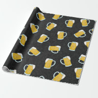 Artsy Modern Yellow Black Watercolor Beer Steins