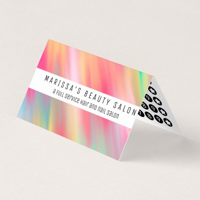 Artsy Neon Pink Yellow Abstract Modern Brushstroke Business Card (Front)