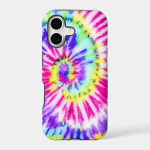 Artsy Neon Rainbow Tie Dye Watercolor Pattern