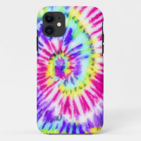 Artsy Neon Rainbow Tie Dye Watercolor Pattern