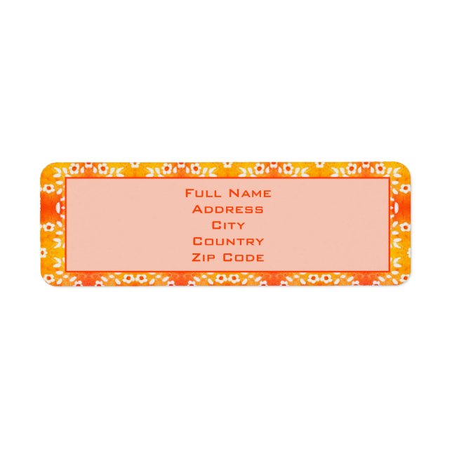 Artsy orange with yellow (Front)