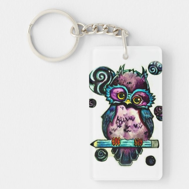 Artsy Owl Key Ring (Front)