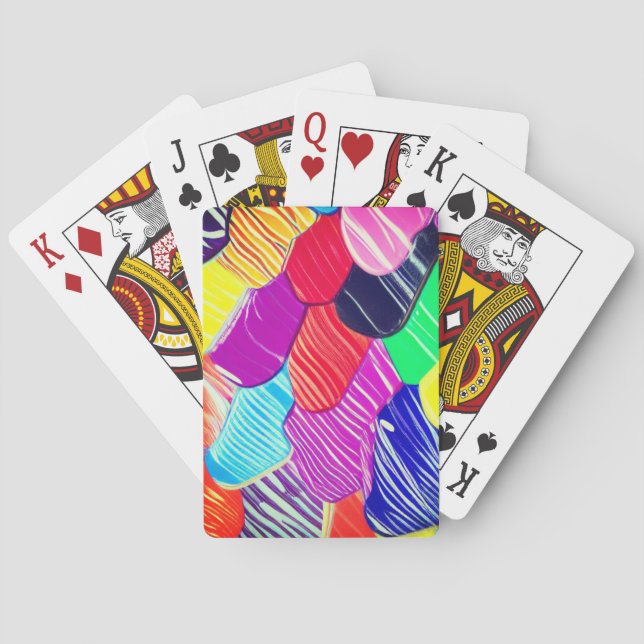 Artsy Paint Design Playing Cards (Back)