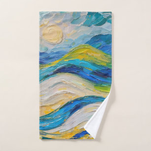 Artsy painted  hand towel