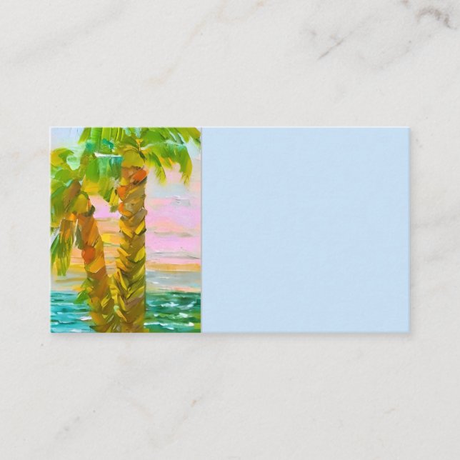 Artsy Palm tree generic business card (Front)
