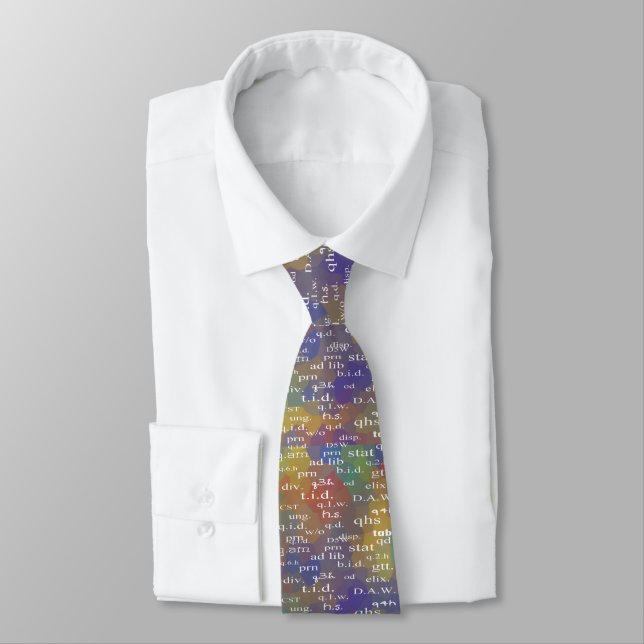 Artsy Pharmacist Abbreviations Tie (Tied)