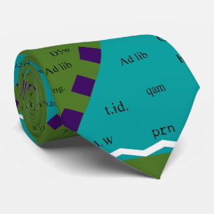 Artsy Pharmacist's Abbreviations Tie for Men #19