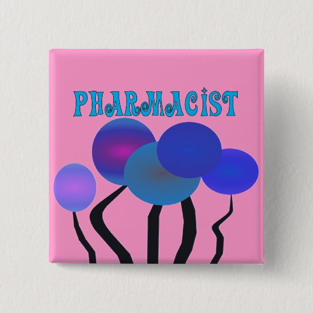 Artsy Pharmcist Gifts 15 Cm Square Badge (Front)