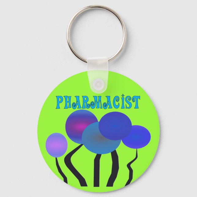 Artsy Pharmcist Gifts Key Ring (Front)
