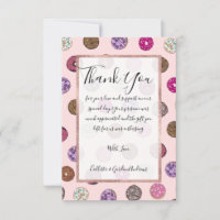 Artsy Pink Sprinkle Doughnuts Watercolor Pattern