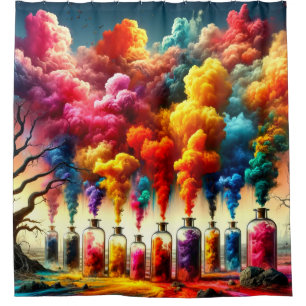 Artsy Potion Design Shower Curtain