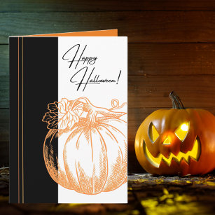 Artsy Pumpkin Halloween Card