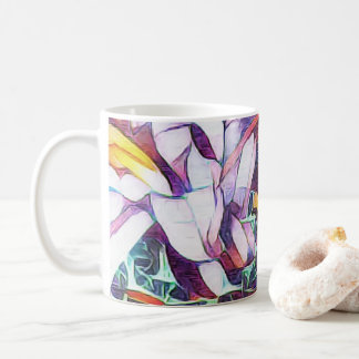 Artsy Purple Flower Mug