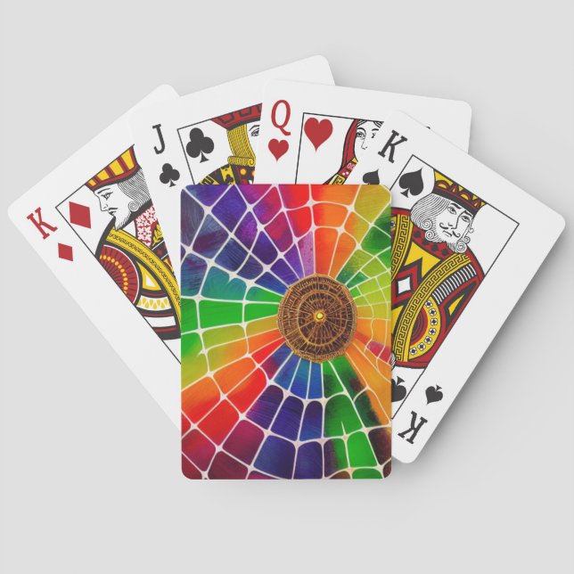 Artsy Rainbow Web Playing Cards (Back)