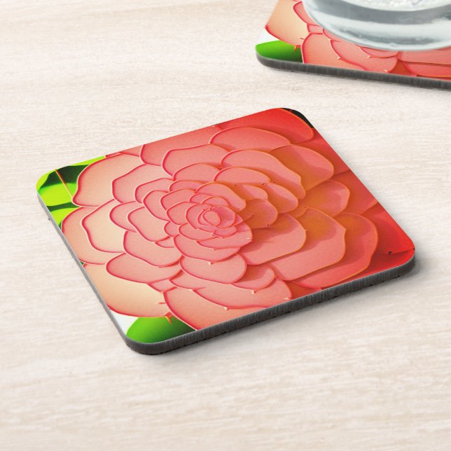 Artsy Rose Coaster (Left Side)