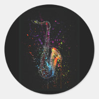 Artsy Saxophone Splatter and Splash