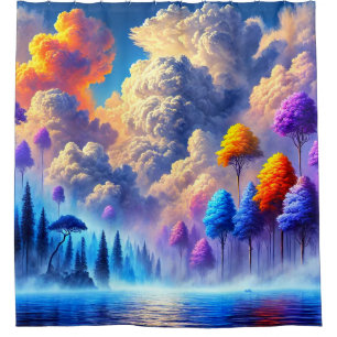 Artsy Scenery Shower Curtain