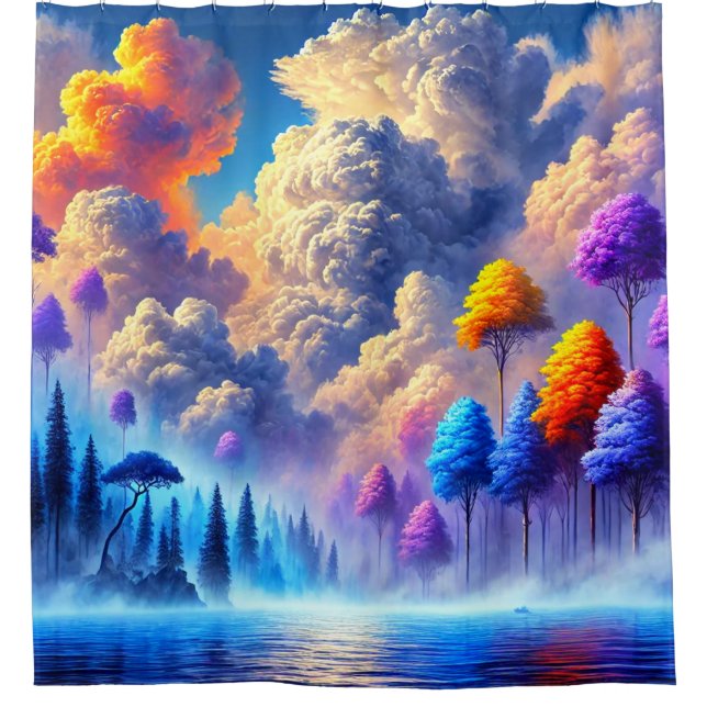Artsy Scenery Shower Curtain (Front)