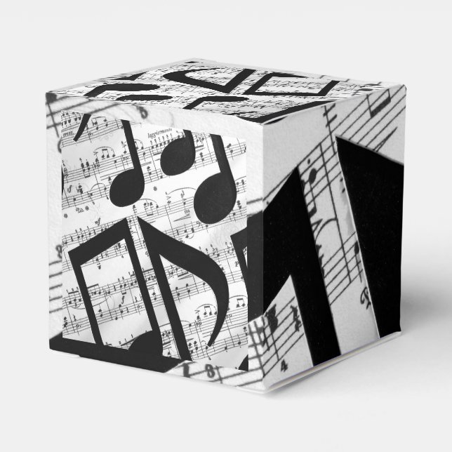Artsy Sheet Music Favour Box (Back Side)