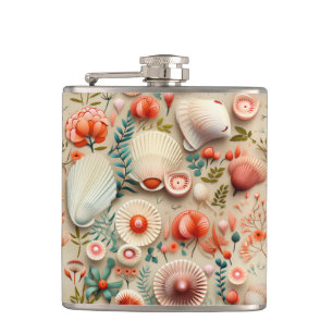 Artsy Shells Hip Flask