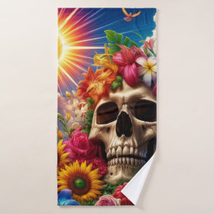 Artsy Skull Bath Towel