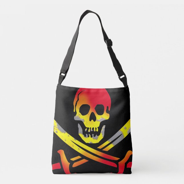 Artsy Skull Crossbody Bag (Back)