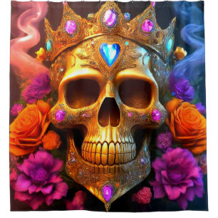 Artsy Skull Shower Curtain