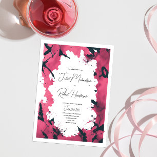 Artsy Splatter: Contemporary Modern Wedding  Invitation
