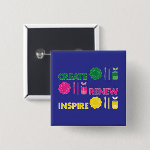 Artsy Spring Knolling Button