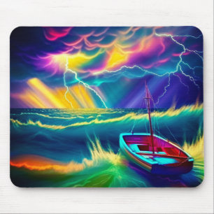 Artsy Storm Scene Mouse Mat