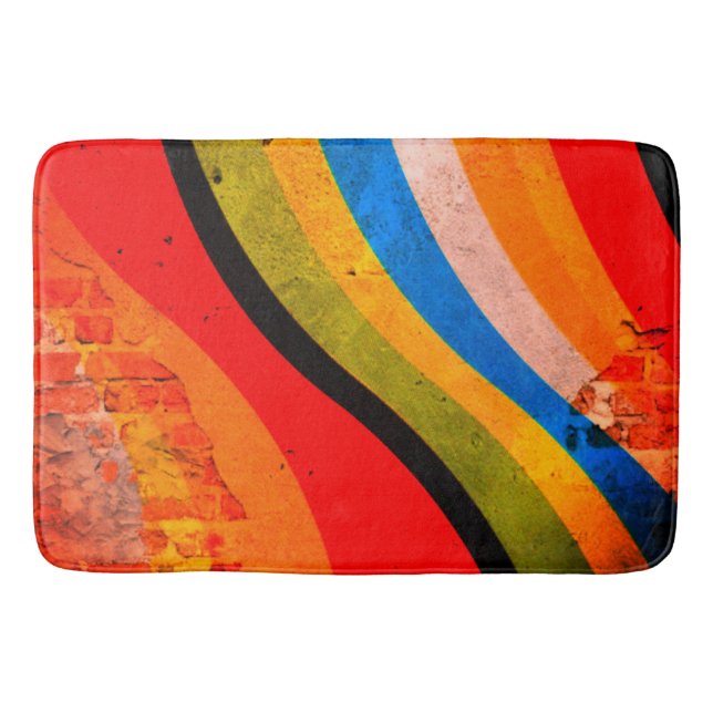Artsy Striped Bath Mat (Front)