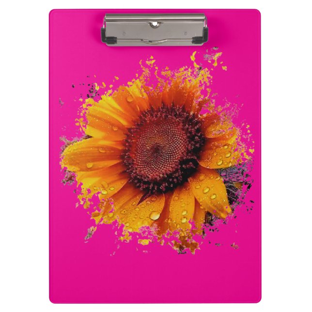 Artsy Sunflower  Clipboard (Front)