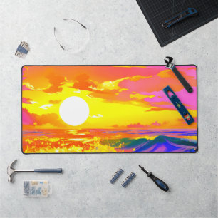 Artsy Sunset Desk Mat