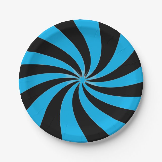 Artsy Swirl Paper Plate (Front)